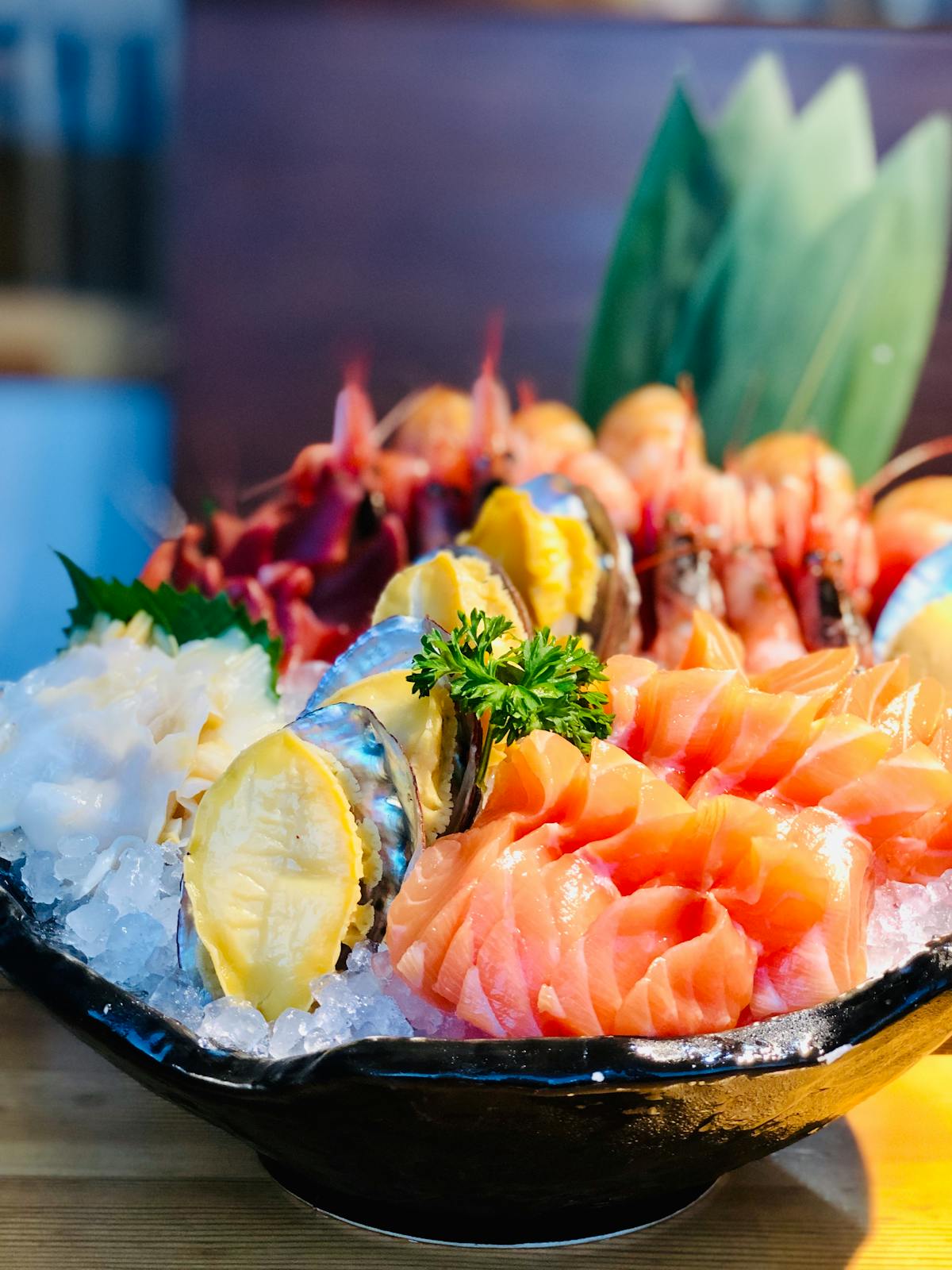 Assorted Chinese dishes on a wooden table